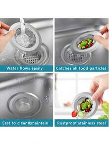 2/6 pezzi Filtro per lavandino in acciaio inossidabile per lavello da cucina, copertura per scarico del bagno, decorazione per la casa e il bagno, decorazione autunnale, ritorno a scuola - Multicolore - Visualizzare 10