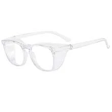 1 Par de Óculos Protetores Esportivos com Armação de Gelatina Feminina, Lentes Transparentes Anti-Embaçamento, Confortáveis e Versáteis, Adequados para Looks Casuais, Ciclismo ao Ar Livre, Férias na Praia, Itens Essenciais para Viagens ao Ar Livre - Multicolorido - Visão 4