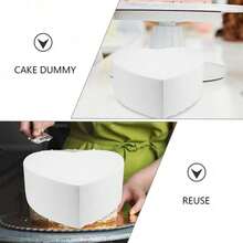 1pc Round White Foam Cake Model For Decorating And Making, Baking Demonstrations, Wedding Cake Design, Holiday Party Cake Decorations. Available In 4-Inch, 6-Inch, 8-Inch, And 10-Inch 12-Inch White Cake Models - Multicolor - View 10