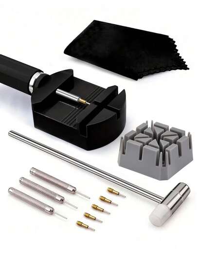 Set de 12 piezas/Juego de herramientas para reparación de correas de reloj, incluye herramientas para ajustar el tamaño de la correa del reloj y mantenimiento de relojes, regalo ideal