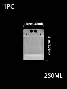 Coffee Liquid Packing Bags, Self-Sealing Beverage Packaging Bags Double-Hole Portable Matte Transparent Bags Portable Beverage Pouches, Juice Bags, Vertical Drink Containers For Cold And Hot Beverages, Transparent Suction Nozzle Bags - Multicolor - View 8