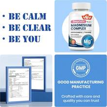 Magnesium Complex Capsules For Women – 15-In-1 Magnesium Glycinate, Citrate, Malate & Oxide With Ashwagandha And L-Theanine – Daily Calm & Wellness Support – Vegan Supplement – 120 Capsules - 1 瓶 - 查看 8