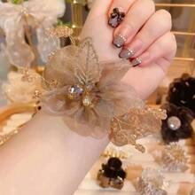 1/2pcs Women's Cute Hair Accessories: Star Hair Scrunchies, Large Embroidered Tulle Hair Scrunchies, Fashion Hair Clips, Flower Hair Accessories, Gifts, Travel, Women's Gifts, Hair Accessories, Christmas Stocking Stuffer Hair Scrunchies - Multicolor - View 10