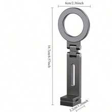 Foldable Magnetic Phone Ring Light Stand, Clip-On Phone Holder Suitable For Live Streaming, Adjustable Phone Holder For Video Calls, Makeup, Vlogging, Compatible With IPhone And Android Phones - Multiple Styles - View 6
