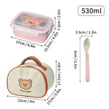 2-Compartment 304 Stainless Steel Lunch Box With Spoon, 530/850Ml Microwave Heatable Bento Box, Reusable Fruit Salad Food Container, Sealed Leak-Proof Lunch Container, Suitable For Students & Adults To Use At School, Office, Travel, Picnic,Back To School - Multicolor - View 19