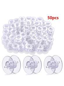 5/10/20/25/50 件混色缝纫机线轴，透明，ABS 材质，适用于缝纫机、刺绣、缝纫线储存 - 無色 - 查看 22