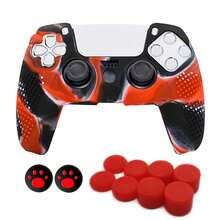 1 Set 5 Controller Cover + 10pcs Joystick Cap, Camouflage Pattern Design, Anti-Slip, Anti-Sweat, Anti-Scratch, Anti-Dust, Enhance Gaming Experience - View 12