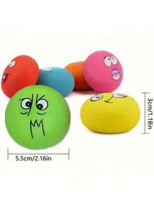 1/3 quả bóng đồ chơi phát tiếng kêu cho thú cưng, thích hợp cho chó nhỏ, mèo và các động vật nhỏ, đường kính 5.5cm/2.17in, thiết kế mắt dễ thương, bóng cao su giúp nhai và làm sạch răng, đồ chơi phát tiếng kêu cho chó, đồ dùng huấn luyện tương tác cho thú cưng, đồ chơi bằng cao su latex phát tiếng kêu và chống nhai, đồ chơi cho thú cưng và đồ chơi nhai cho chó. - Nhiều màu - Xem 3