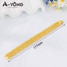 Dubai Fashion Elegant Gold Bracelet 21k Gold Plated Arabic Multi Layer Wrap Bracelets Italian Oman Women Bridal Wedding Party Jewelry - Elegant Bracelet - View 23