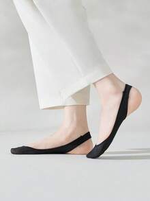 1/5/10 Pairs Women Summer Ice Silk Invisible Half-Palm Boat Socks For High Heels Shoes Silicone Non-Slip Sling Socks Female Suspender Socks - Multicolor - View 11