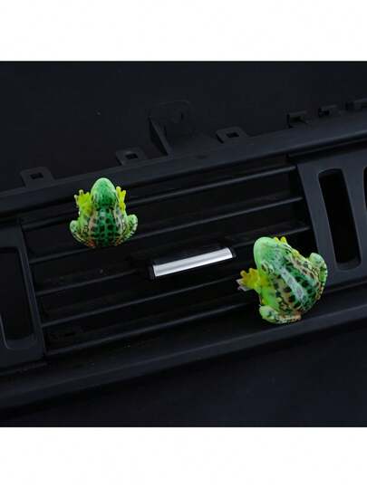 树脂青蛙，汽车空调出风口空气清新夹，汽车内饰香氛装饰夹，汽车内饰装饰，派对和节日礼物，无香型。