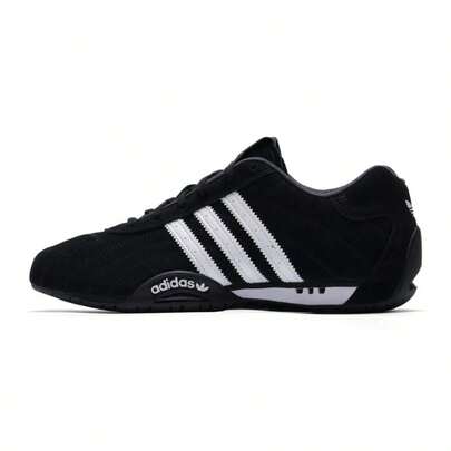 Adidas ADIRACER LO 休闲鞋，男女通用黑色低帮休闲运动鞋，日常通勤及运动休闲鞋，时尚经典舒适休闲鞋 IH4154