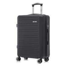 YONSLY Hard Shell Suitcase 20/24/28 Inches With 4 Wheels 360° Combination Lock Double Zippers Soft Rubber Handle Mesh Pocket Lightweight For Vacation - 黑色 - 查看 10
