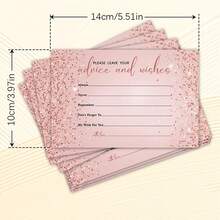 20/40 Pcs Minimalist Modern Advice And Blessing Cards In Light Pink - Wedding, Retirement, Graduation Guest Book With Wisdom Messages For Couples, Style B Fillable Invitations For Party Games And Events Wedding - A - View 6