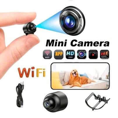 1/2pcs 1080P HD Mini Wireless Camera, Smart Home Security Camera, Indoor Portable 2.4G Monitoring Camera, No TF/SD Card Included, Black