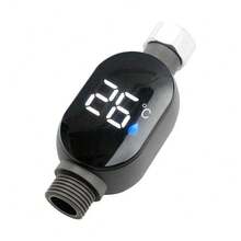 Shower Water Thermometer With LED Display 0℃~99℃ Accurate Temperature Measurement | Waterproof Smart Meter For Home Bathroom Use - 1 Unit - View 1