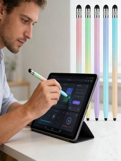 قلم لمس سعوي مزدوج الطرف من سبيكة الألومنيوم بتدرج لوني، مناسب لشاشات اللمس في الأجهزة اللوحية وأجهزة الهواتف المحمولة والأجهزة اللوحية. وهو قابل للتكيف مع بيئات المكتب المختلفة ويمكن استخدامه مع الأجهزة اللوحية والأقراص، وأقلام اللمس السعوي ذات الطرفين المزدوجة للهواتف المحمولة للتحرير والرسم، بالإضافة إلى أقلام الكتابة اليدوية عالية الدقة.