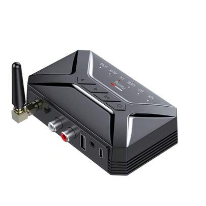 2in1ワイヤレスオーディオトランスミッター レシーバー HD低遅延 Bluetooth V5.0 アダプター 3.5mmAUXジャック RCA USB対応 カーステレオ TV PC ヘッドホン スピーカー