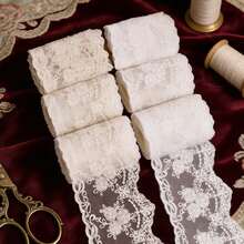 European Style Crown Lace Applique Satin Ribbon For Mother's Day DIY Gifts, Bridal Wedding Sewing Accessories, Vintage Embroidery Lace For Dresses, Home Decor Curtain Trim - Mesh Style Lace - View 4