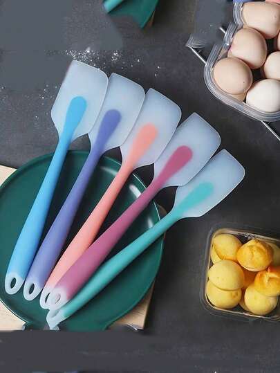 5pcs/Set Premium Silicone Spoons - 1 Blue, 1 Pink, 1 Purple, 1 Light Pink, 1 Dark Pink - Non-Stick, Heat Resistant Kitchen Utensils For Cooking And Baking, FDA Certified, Dishwasher - Ideal For Home Chefs And Bakers - Great For Daily Use And Gifting