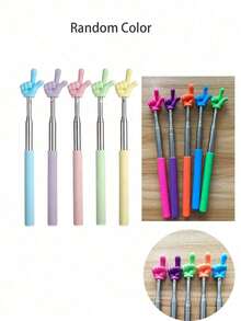 1pc Retractable Pointer Stick For Classroom, Extendable Pointing Stick, Ideal For Teachers, Telescoping Hand Pointer, Extendable Supplies For Reading, Birthday Gifts(Random Color) - Multicolor - View 3
