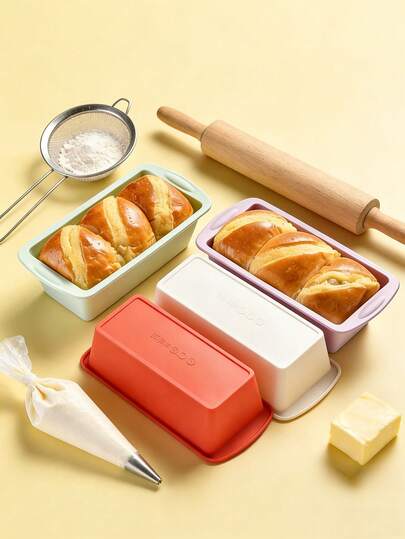 6pcs/4pcs/3pcs/1pc Mini Silicone Bread Molds, Non-Stick Baking Molds Suitable For Baking Bread, Cake, Meat Patties, Can Withstand 4-230°C, Can Be Used In Oven, Microwave, Air Fryer, Also Can Be Refrigerated And Frozen, Silicone Cake Mold, Silicone Bread Pan, Toaster Baking Tool, Non-Stick Baking Tray, Oven Accessories, Baking Tools, Kitchen Accessories, Suitable For Cooking, Baking, Desserts, Smooth Surface, Easy To Clean, Stackable For Quick Storage, Suitable For Family Gatherings, Holidays, Birthday Parties, Etc.