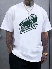 Camiseta de moda de nueva temporada de primavera y verano para la calle 100% Algodón - Green Bay  S-XXXL Camiseta del equipo de fútbol Green Bay , Camiseta con estampado gráfico de los Green Bay , Camiseta deportiva de ocio para hombres y mujeres, Camiseta con diseño único de los Green Bay Football, Unisex para adultos, Regalo para fans. - Negro 7 - Ver 10