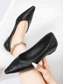 Giày bệt nữ thời trang, thanh lịch, kiểu dáng retro, dễ mang, thích hợp cho nữ. - màu đen - Xem 5