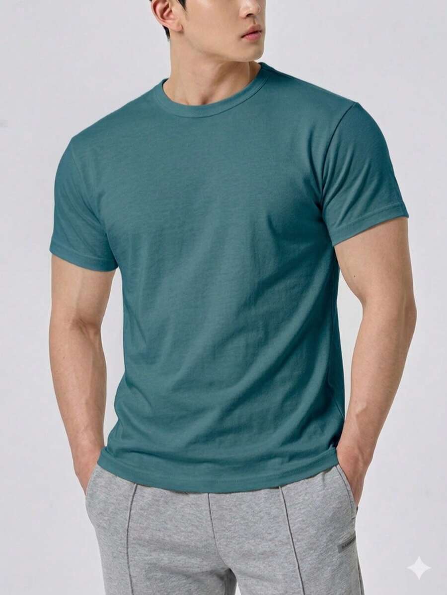 Men T-Shirts & Tanks - Army Green - View 1