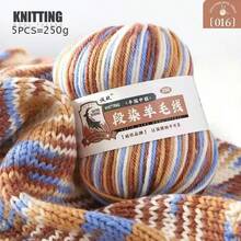 5 PEÇAS/250g Fio Colorido Gradiente Luxuoso, Textura Macia e Confortável. Adequado para Tricô e Crochê Feitos à Mão: Suéteres, Cachecóis, Casacos, Xales, Chapéus, Meias DIY e Outras Artesanatos, Cores Ricas Disponíveis. - multicolorido - Visão 18