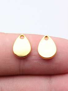 40pcs 11x8mm Drops Waterdrops Charms Pendant For DIY Jewelry Making Necklace Keychain Phone Chain Bracelet Making Accessories Handmade Craft Making Findings - Water Droplet, Flat Water Droplet - View 4