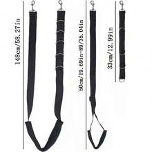 3件套狗狗美容腹带和胸背带 - 黑色 - 查看 2