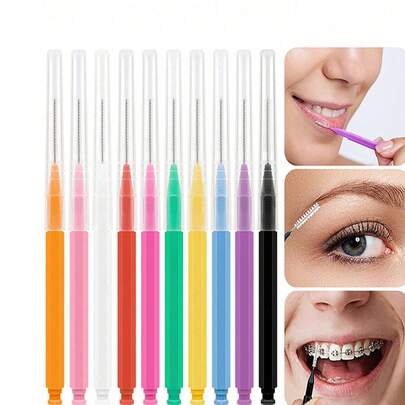 10pcs Interdental Brushes, Dental Cleaning Tools For Oral Care