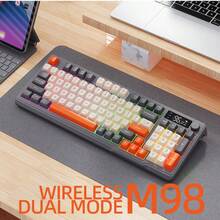 M96 无线蓝牙双模机械键盘，带 PBT 键帽、显示屏和旋钮，游戏键盘 - 查看 14