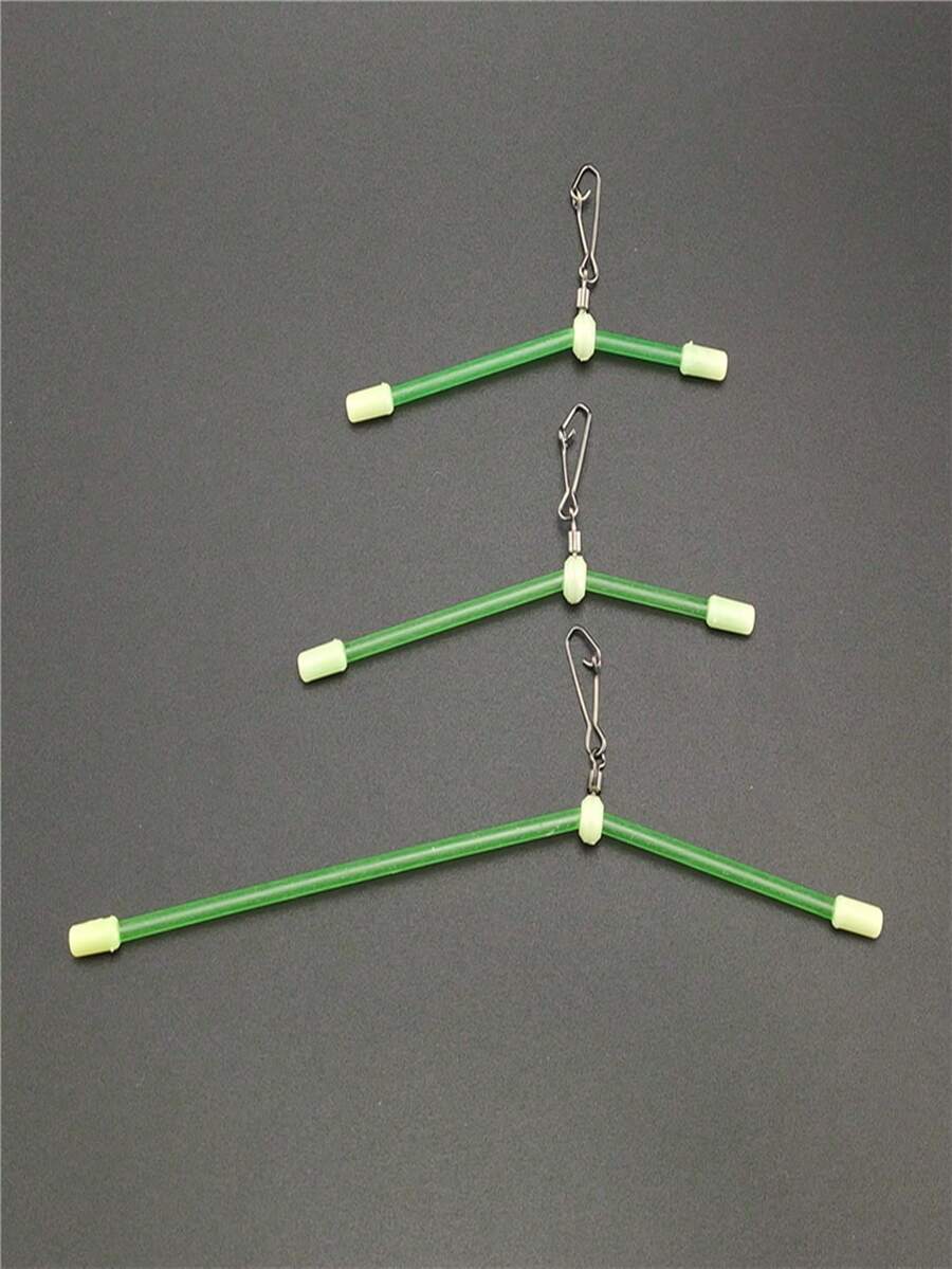 5个装钓鱼塑料管旋转接头防发光钓鱼钓组分线器发光弯管旋转接头海钓配件 - 綠色 - 查看 1