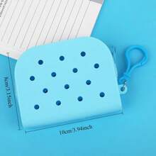 Monedero de silicona con diseño arcoíris, bolsa de silicona desmontable con diseño de dibujos animados, bolsa de almacenamiento para auriculares, diseño calado - Multicolor - Ver 7