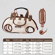 Portable Pet Sling Carrier - Convenient Outdoor Leash Backpack, Easy To Wear, Leg Holes, Adjustable Strap, Suitable For Dogs, Cats And Other Pets - Beige - View 4