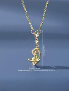 1 pieza Collar de mujer de aleación de cobre con diseño geométrico elegante de tulipán y estallido de estrellas - geometría - Ver 7