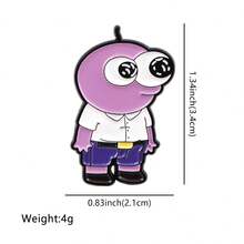 Cute Smiling Friends Enamel Pins Funny Cartoon Figures Brooch Lapel Pin Badge On Backpack Clothing Accessories Fashion Jewelry Gifts - Black - View 14