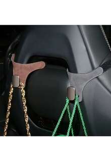 1件装汽车座椅靠背挂钩系统：PU皮革一体式汽车挂钩，实用汽车收纳挂钩 - A - 查看 7