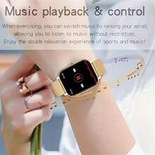 Smart Watch, Call Reminder And Rejection, Multi-Sports Mode, Message Reminder View, Multiple Application Notifications, 1.52-Inch Full Touch HD Screen, Custom Dial Wallpaper, With Weather Forecast, Remote Control Photography Function, Unisex, Suitable For Android/IOS Phones - View 9