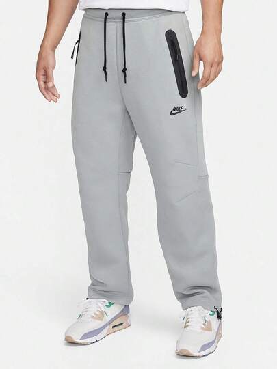  Nike 純色繫帶中腰合身舒適休閒運動褲 男款