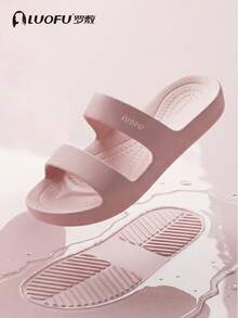 luofu Dép lê nữ mới, dép đi biển, dép nghỉ mát, dép thời trang thường ngày, dép đế bằng EVA mùa hè. - Hồng - Xem 6