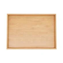 4pc Serving Tray Bamboo Wooden Tray W/ Handles Great For Dinner Trays Tea Desert - View 6