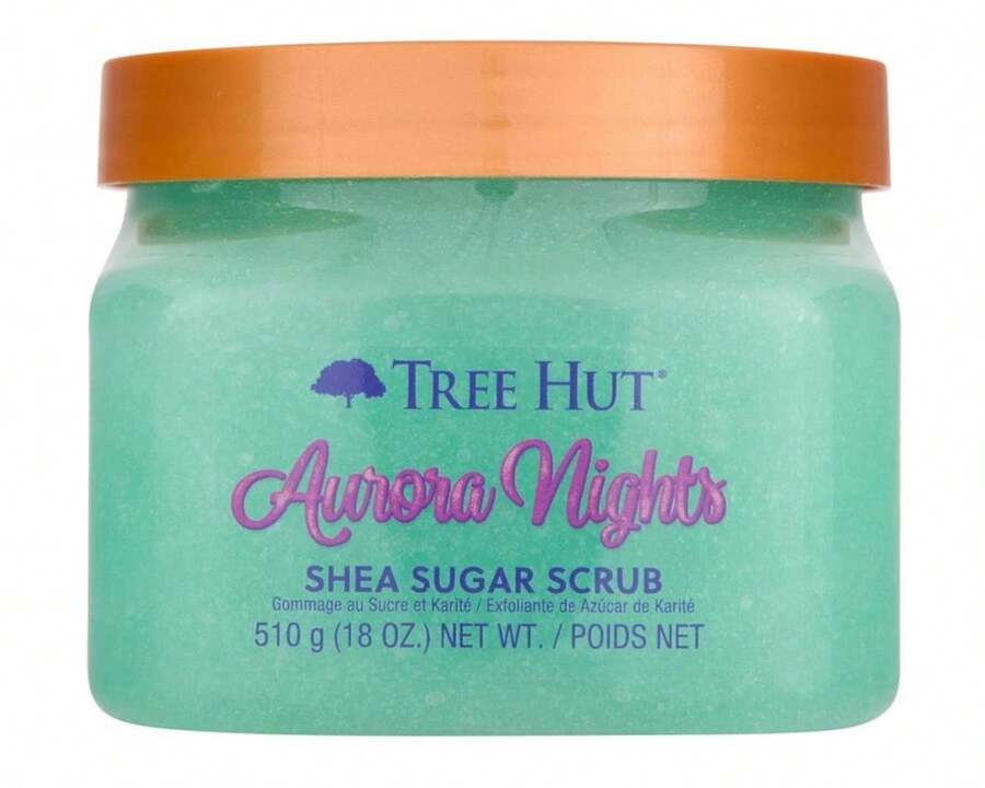 Tree Hut Aurora Nights Shea Sugar Scrub, Exfoliating, Hydrating &Amp; Moisturizing Body Scrub With Shea Butter &Amp; Nourishing Essential Oils, Smooth &Amp; Soften Skin, 18 Oz - ColorA - 查看 1