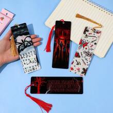 1 Pc Themed Bookmark Set With Tassel, World Design, Fan Collection & Reading Essentials (Random Styles) - Multicolor - View 1