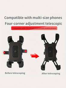 Black Military-Grade Drop Protection Handlebar Phone Mount Heavy-Duty PVC Bicycle Phone Holder Suitable For Electric Bikes Motorcycles Mountain Bikes Features Non-Slip Hands-Free Design Compatible With Smartphones And Tablets Motorcycle Accessory Sturdy Structure Rugged Industrial Design Spring Gift - Multicolor - View 8