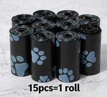 PETSIN 300 Pieces/20 Rolls Thick Dog Poop Bags, Pet Waste Bags Leak-Proof For Outdoor Walks With Dogs (Includes All Specifications Of 20/10/1 Capacity) - Black - View 12