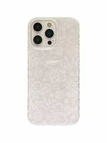 Fashionable New Stylish Personalized White Lace Lily Magnetic, Compatible With IPhone 14, Apple 17 Pro Max Phone Case, 16 Pro Full Coverage New 14 Protective Case, - White - View 3