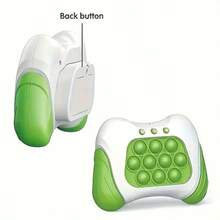 Sensory Stress Relief Finger Push Toy - An Interactive Sensory Toy With A Quick Button Operation Mechanism, Made Of ABS Material, A Handheld Stress Relief Game Console, Featuring Glowing Bubbles And Red/Specific Patterns. An Entertaining Gift For Birthday Parties. - Green - View 8